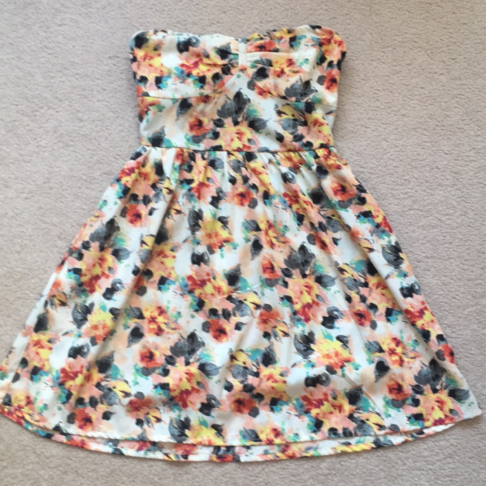 Floral Back Cut Out Dress